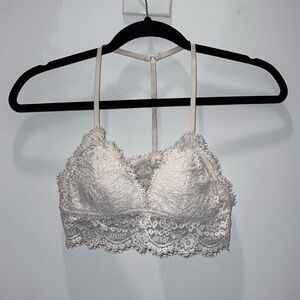 aerie White Lacy Bralette